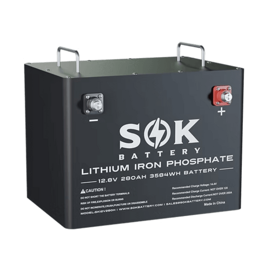 SOK 12V 280Ah Battery, Built-in heater and Bluetooth