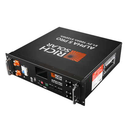 RICH SOLAR - ALPHA 5 PRO | 51.2V 100Ah LiFePO4 Battery | Premium 48V Server Rack Lithium Battery