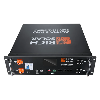 RICH SOLAR - ALPHA 5 PRO | 51.2V 100Ah LiFePO4 Battery | Premium 48V Server Rack Lithium Battery