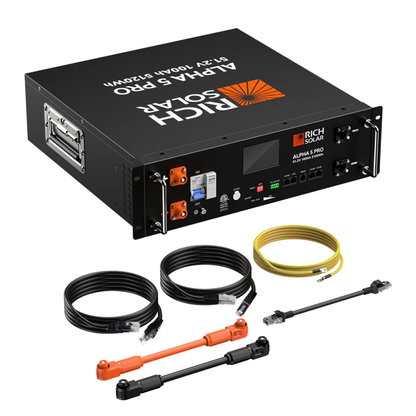 RICH SOLAR - ALPHA 5 PRO | 51.2V 100Ah LiFePO4 Battery | Premium 48V Server Rack Lithium Battery