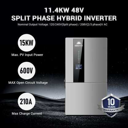SunGoldPower - 11,400W Hybrid Inverter 48V Split Phase