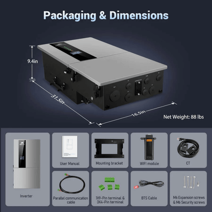SunGoldPower - 7,600W Hybrid Inverter 48V Split Phase