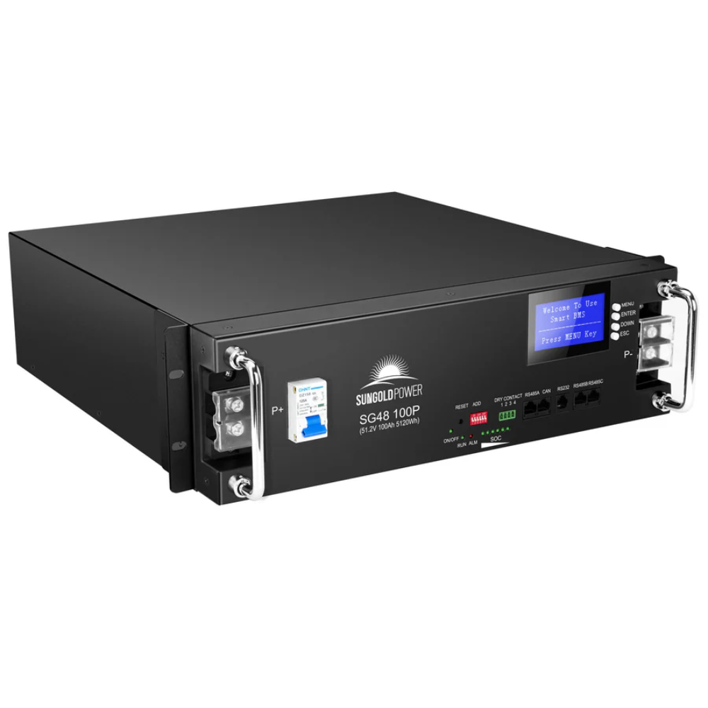 SunGoldPower - 48V 100AH Server Rack LiFePO4 Lithium Battery