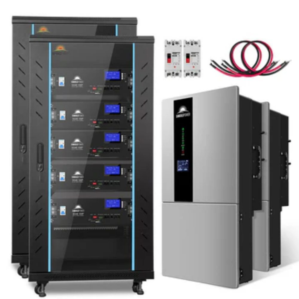SunGoldPower - Hybrid Solar Kit 11.4KW 48V Split Phase 20.48KWH/51.2KWH Lithium Battery 450 Watt Solar Panel (Optional) SGH-11N2E/ SGH-11N5E