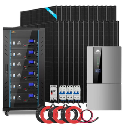 SunGoldPower - Hybrid Solar Kit 11.4KW 48V Split Phase 30.72KWH Lithium Battery 28 X 450 Watt Solar Panel (Optional)