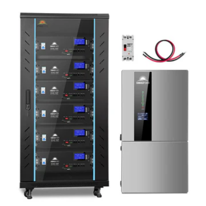 SunGoldPower - Hybrid Solar Kit 11.4KW 48V Split Phase 30.72KWH Lithium Battery 28 X 450 Watt Solar Panel (Optional)