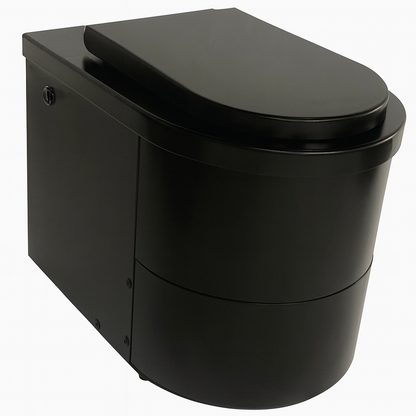 EcoJohn TinyJohn XL BLACK - Waterless Incinerating Toilet