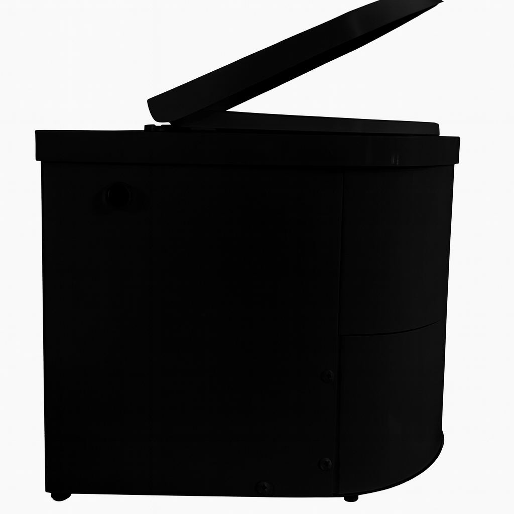 EcoJohn TinyJohn XL BLACK - Waterless Incinerating Toilet