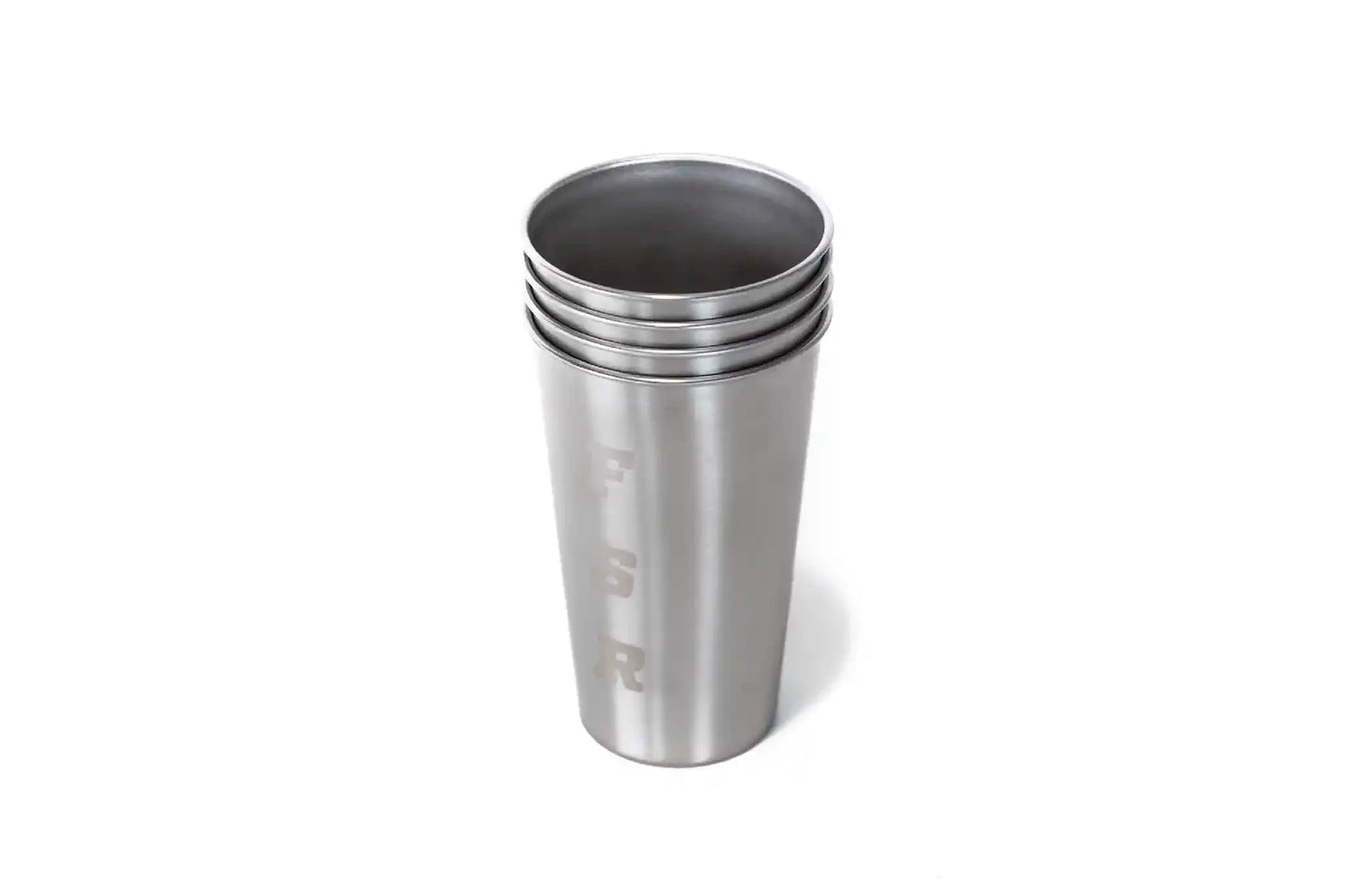 FSR Stackable 16 oz Stainless Steel Glass Set (4-Pack)