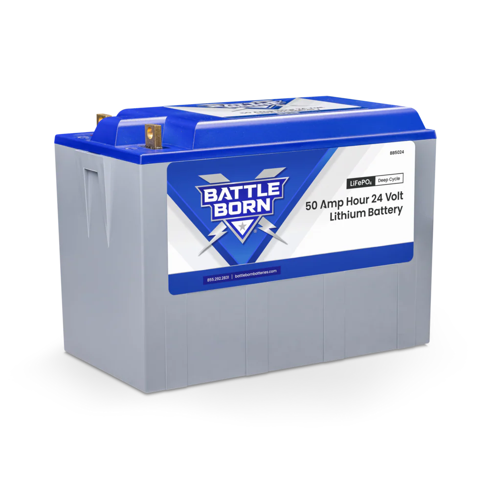Battle Born 50Ah 24V Heated LiFePO4 Deep Cycle Battery Kit
