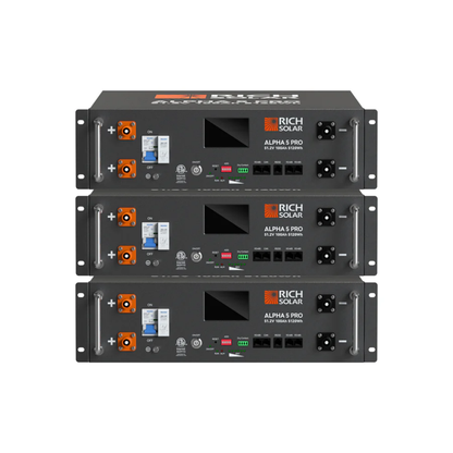 RICH SOLAR ALPHA 5 PRO 51.2V 100Ah LiFePO4 Server Rack Battery – 5.12kWh Premium 48V Lithium Energy Storage Battery