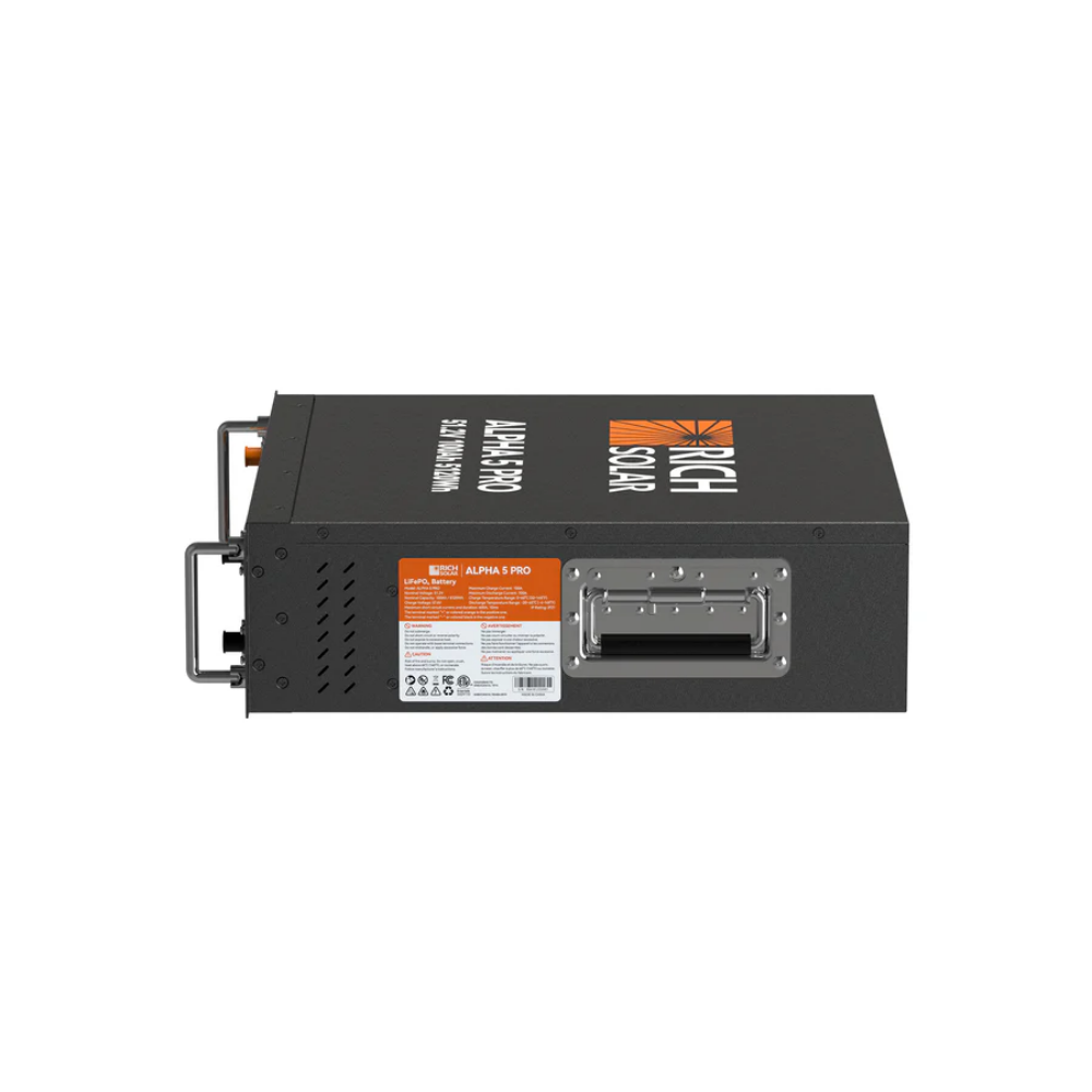 RICH SOLAR ALPHA 5 PRO 51.2V 100Ah LiFePO4 Server Rack Battery – 5.12kWh Premium 48V Lithium Energy Storage Battery