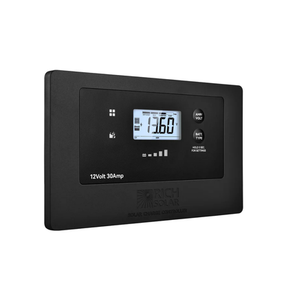 RICH SOLAR BRAVO AIR 30 30A Flush Mount PWM Solar Charge Controller with Bluetooth
