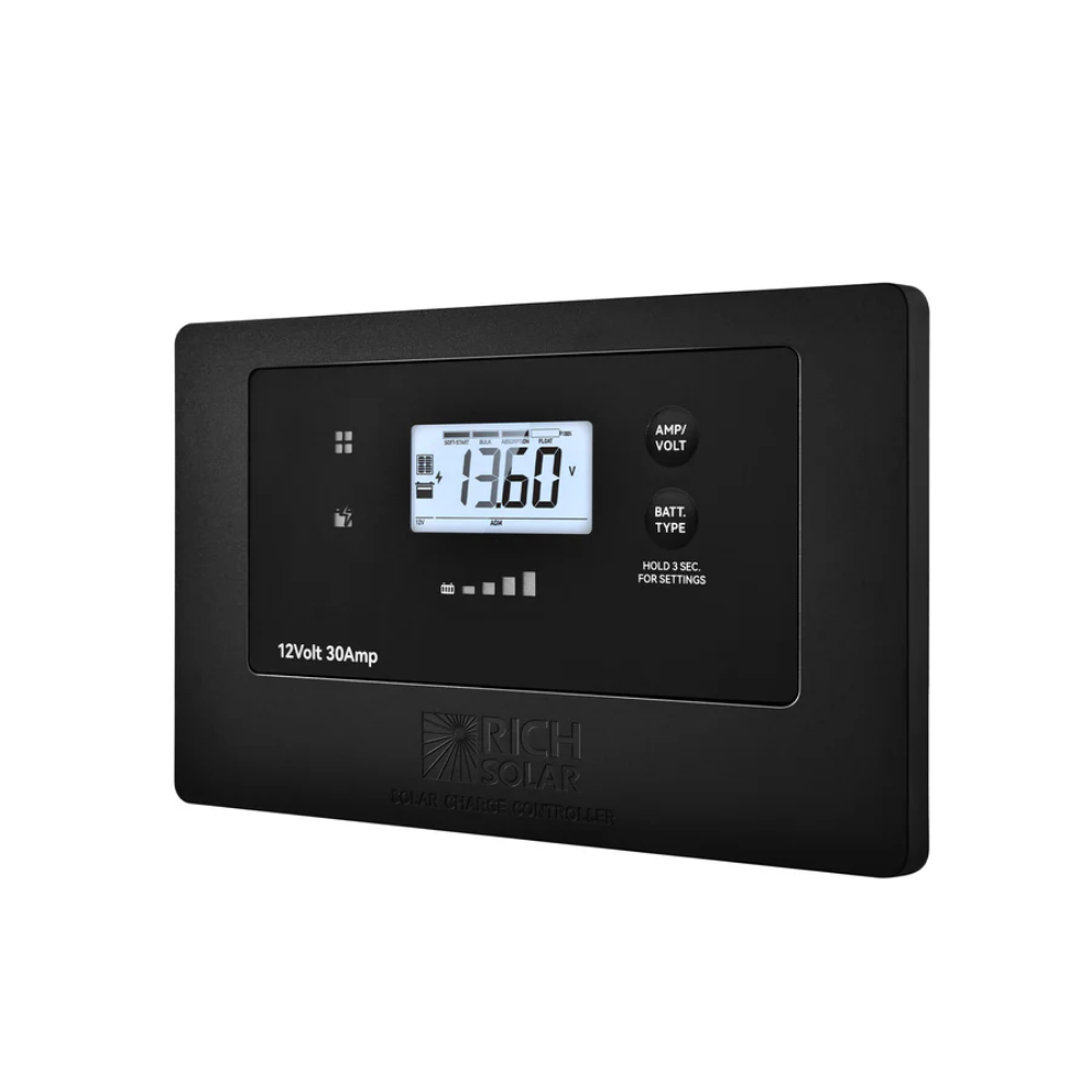 RICH SOLAR BRAVO AIR 30 30A Flush Mount PWM Solar Charge Controller with Bluetooth
