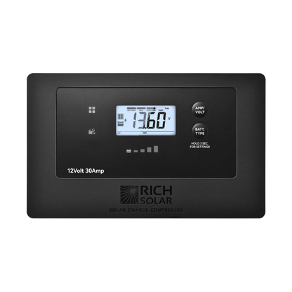 RICH SOLAR BRAVO AIR 30 30A Flush Mount PWM Solar Charge Controller with Bluetooth