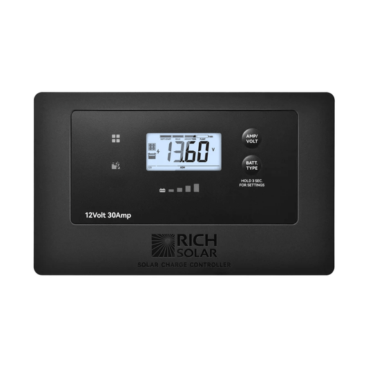 RICH SOLAR BRAVO AIR 30 30A Flush Mount PWM Solar Charge Controller with Bluetooth