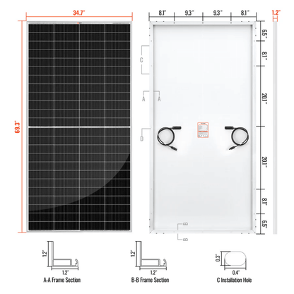 RICH SOLAR MEGA 335 PRO 335 Watt Solar Panel | Premium Grid-Tie & Off-Grid Solar Panel